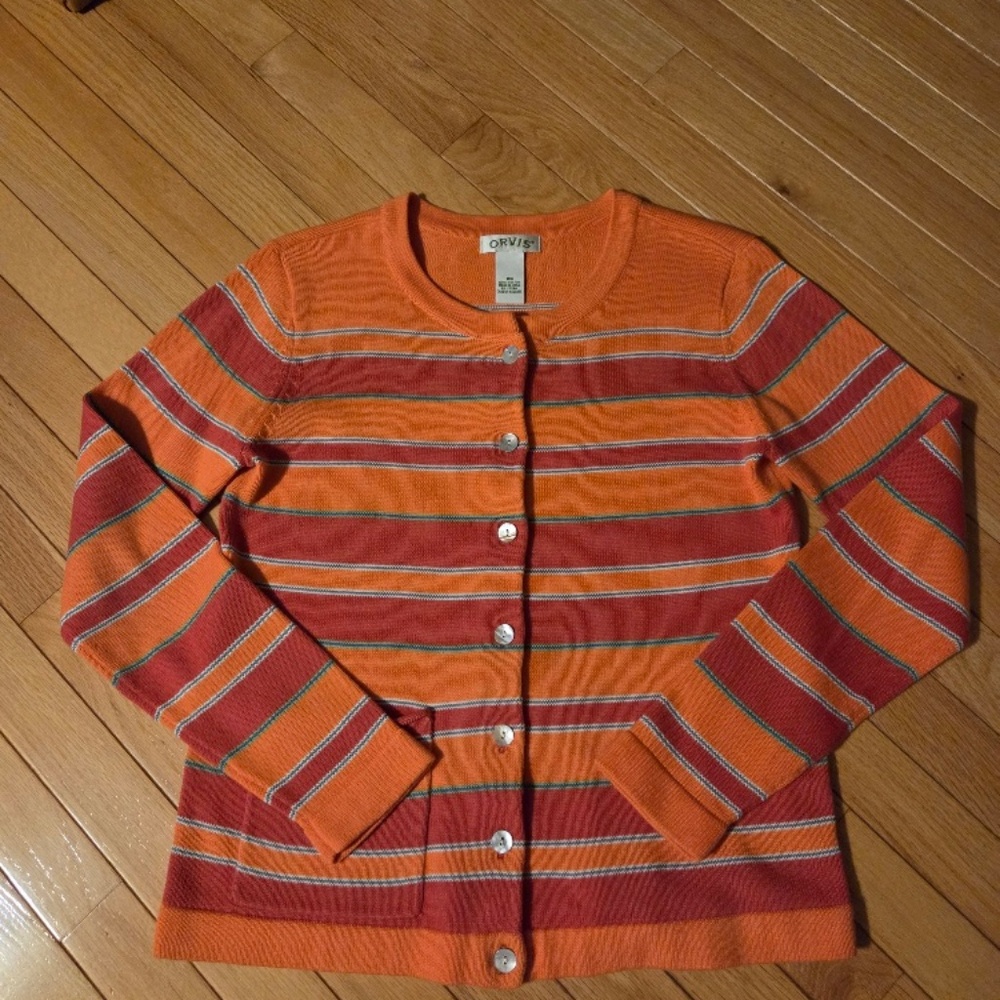Womens Orvis Buttoned Sweater Size XS